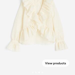 HM Cream Ruffled Blouse